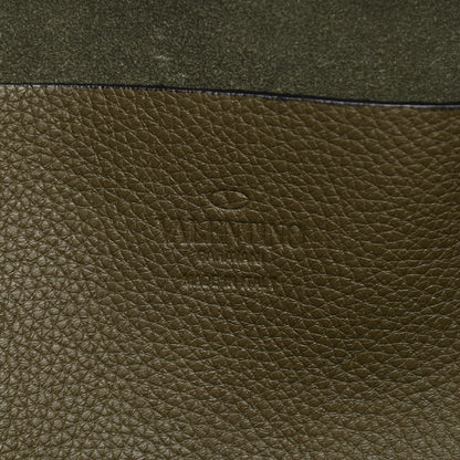 Valentino Garavani Grained Calfskin Medium Rockstud Backpack Army Green 6 of 18