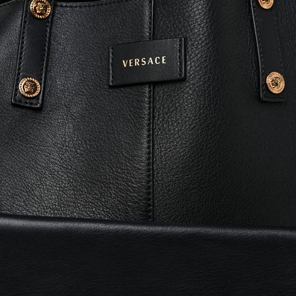 Versace Calfskin Palazzo Tote Black 7 of 9