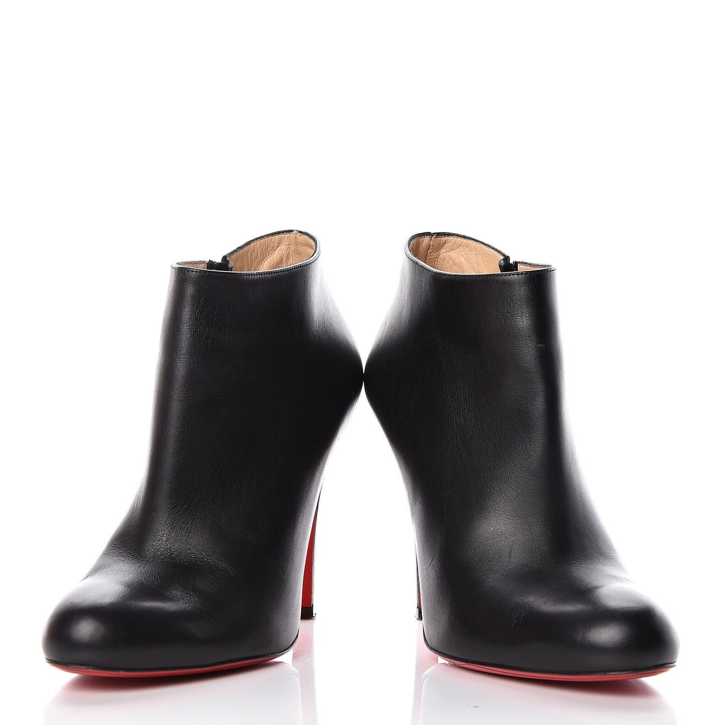 Calfskin Belle 100 Ankle Boots 37.5 Black