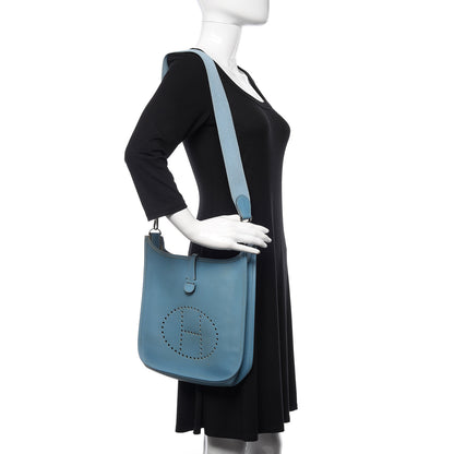Hermes Epsom Evelyne PM Blue Jean 2 of 14