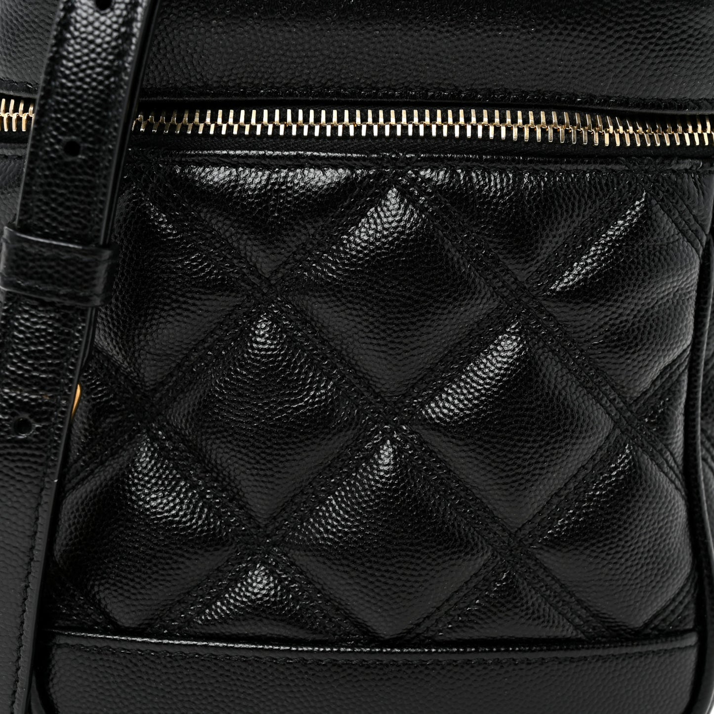 Grain de Poudre Quilted 80's Vanity Bag Black