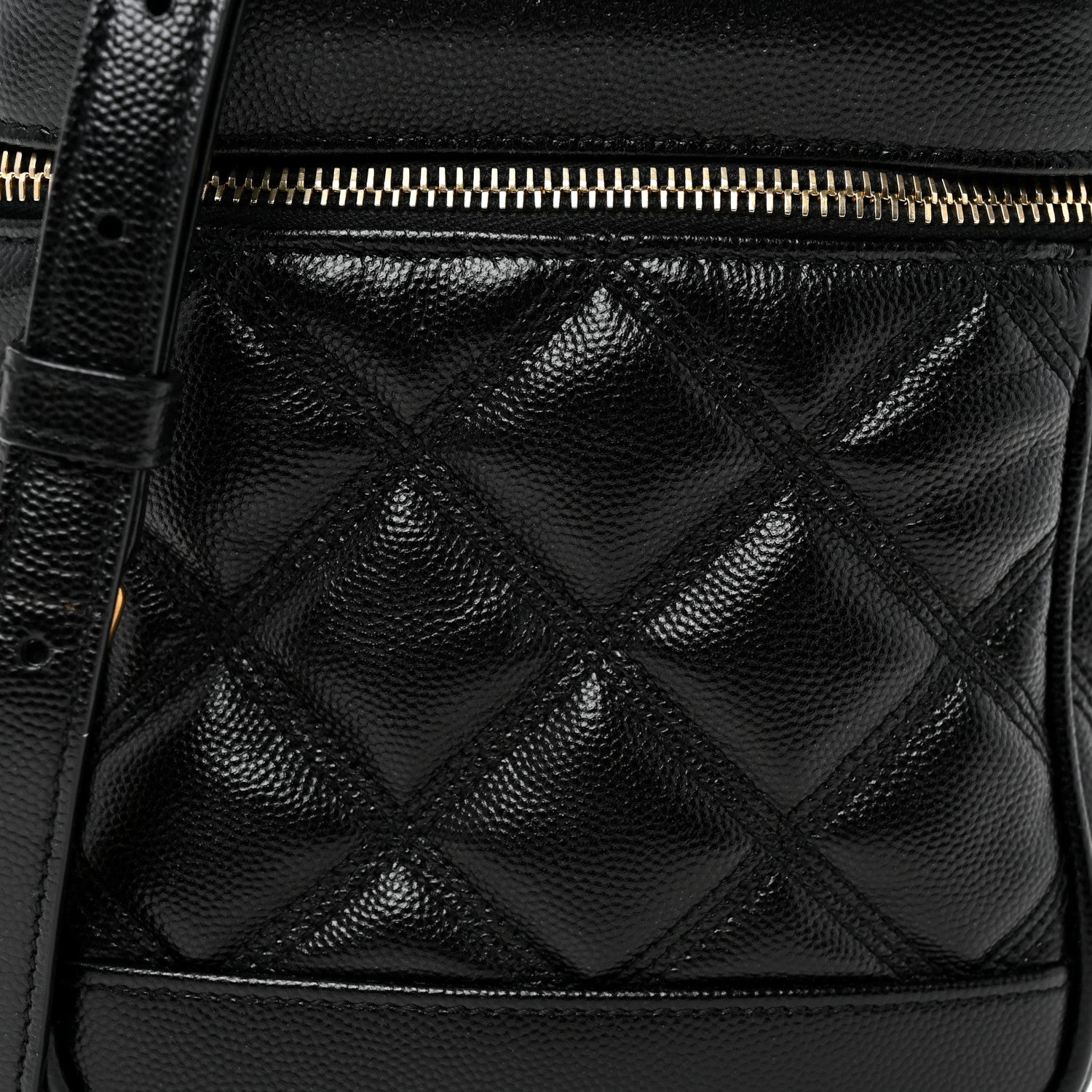 Saint Laurent Grain de Poudre Quilted 80's Vanity Bag Black 8 of 11