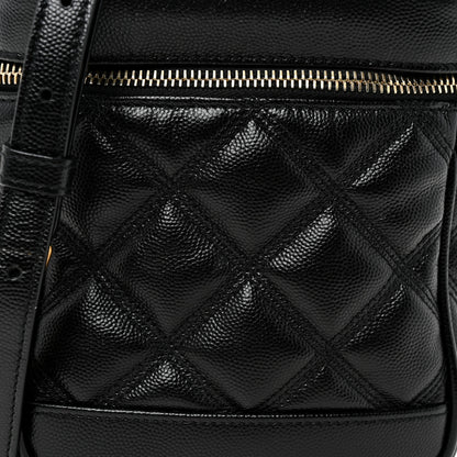 Saint Laurent Grain de Poudre Quilted 80's Vanity Bag Black 8 of 11