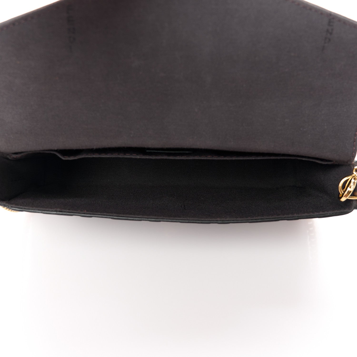 Fendi Vitello Soft F is Fendi Bi-Color FF 1974 Embossed Envelope Wallet On Chain with Pouches Maya Black 6 of 18