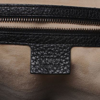 Gucci Pebbled Calfskin Medium 1973 Top Handle Satchel Black 6 of 7