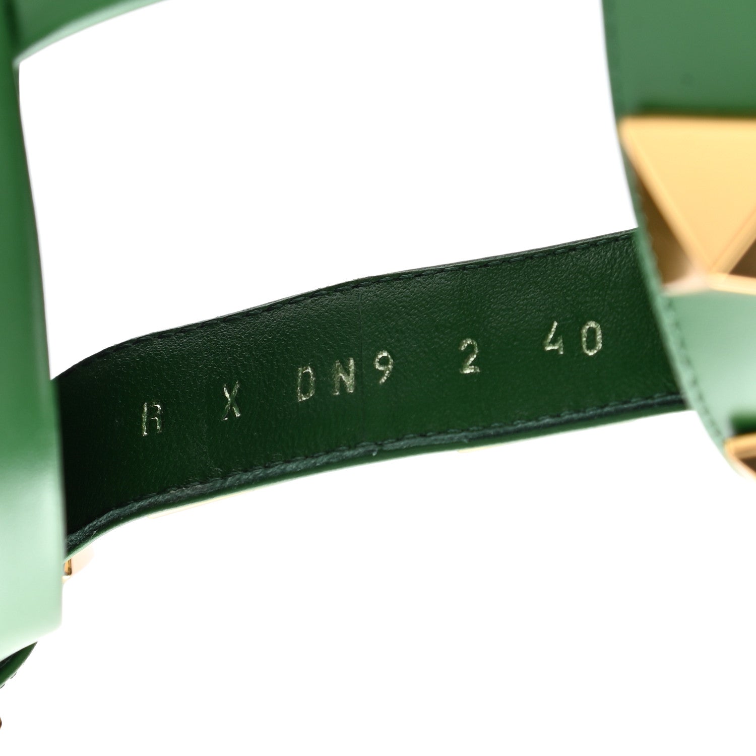 Valentino Garavani Calfskin Roman Stud Ankle Strap 100mm Pumps 40 Brilliant Green 8 of 9
