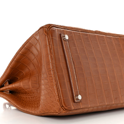 Hermes Matte Alligator Birkin 35 Fauve 9 of 13