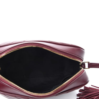 Saint Laurent Calfskin Matelasse Monogram Lou Camera Bag Dark Rouge 5 of 10