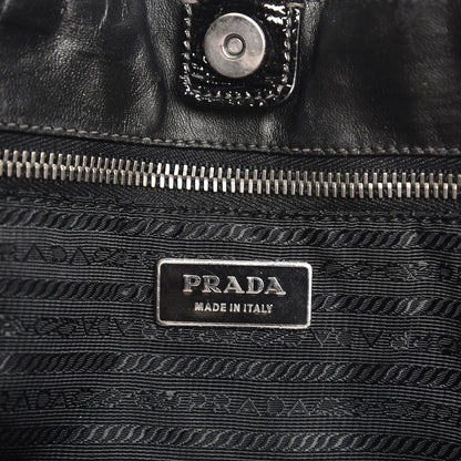 Prada Vernice Gaufre Tote Black 5 of 8
