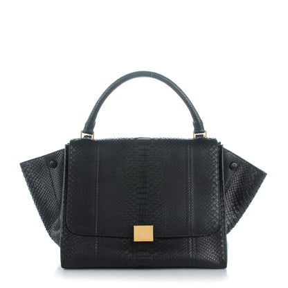 Celine Python Medium Trapeze Black 1 of 8