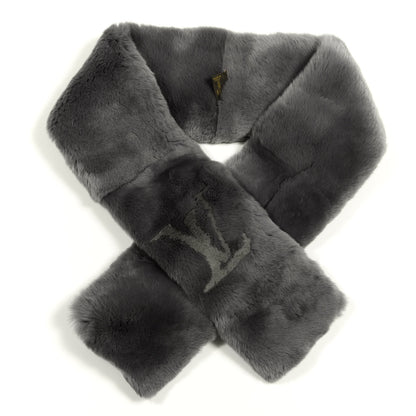 Louis Vuitton Rabbit Fur Echarpe Rex Stole Gray 1 of 4