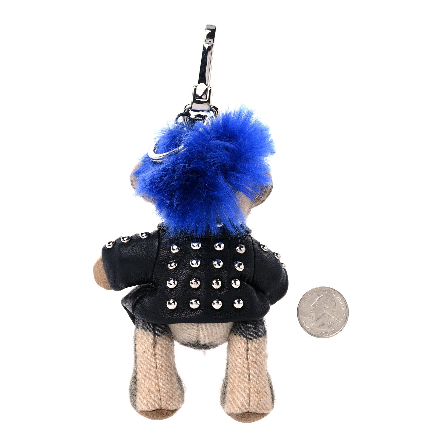 Burberry Cashmere Thomas Punk Teddy Bear Keychain Charm Camel 2 of 4
