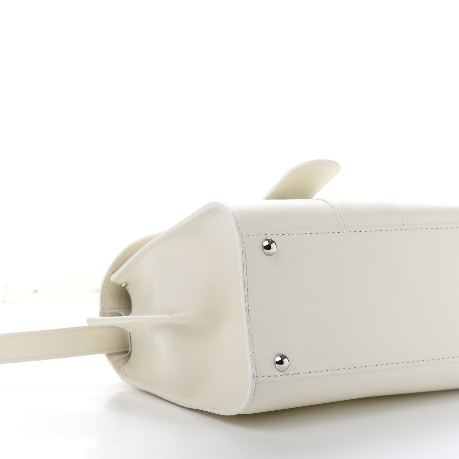 Delvaux Calfskin Mini Brillant Satchel Ivory 9 of 14
