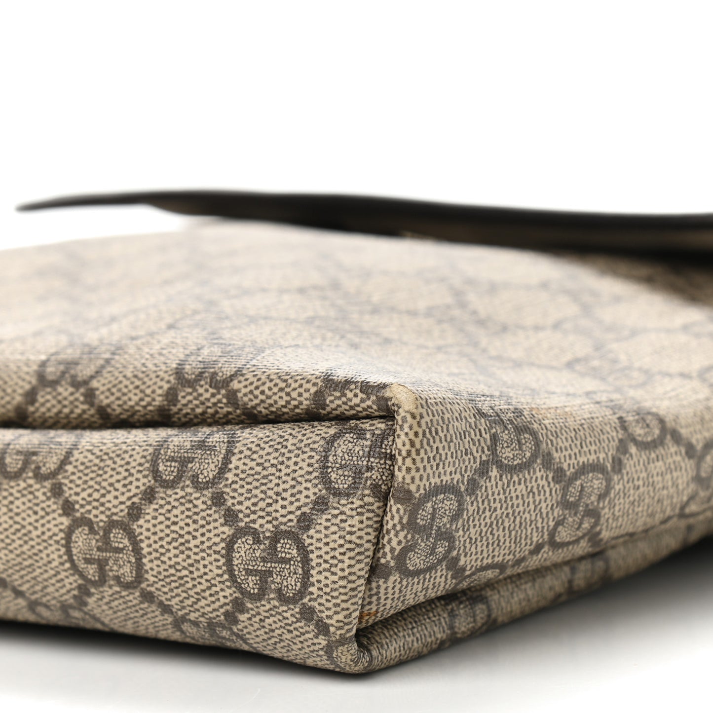 GG Plus Monogram Small Flap Messenger Bag Beige Dark Brown