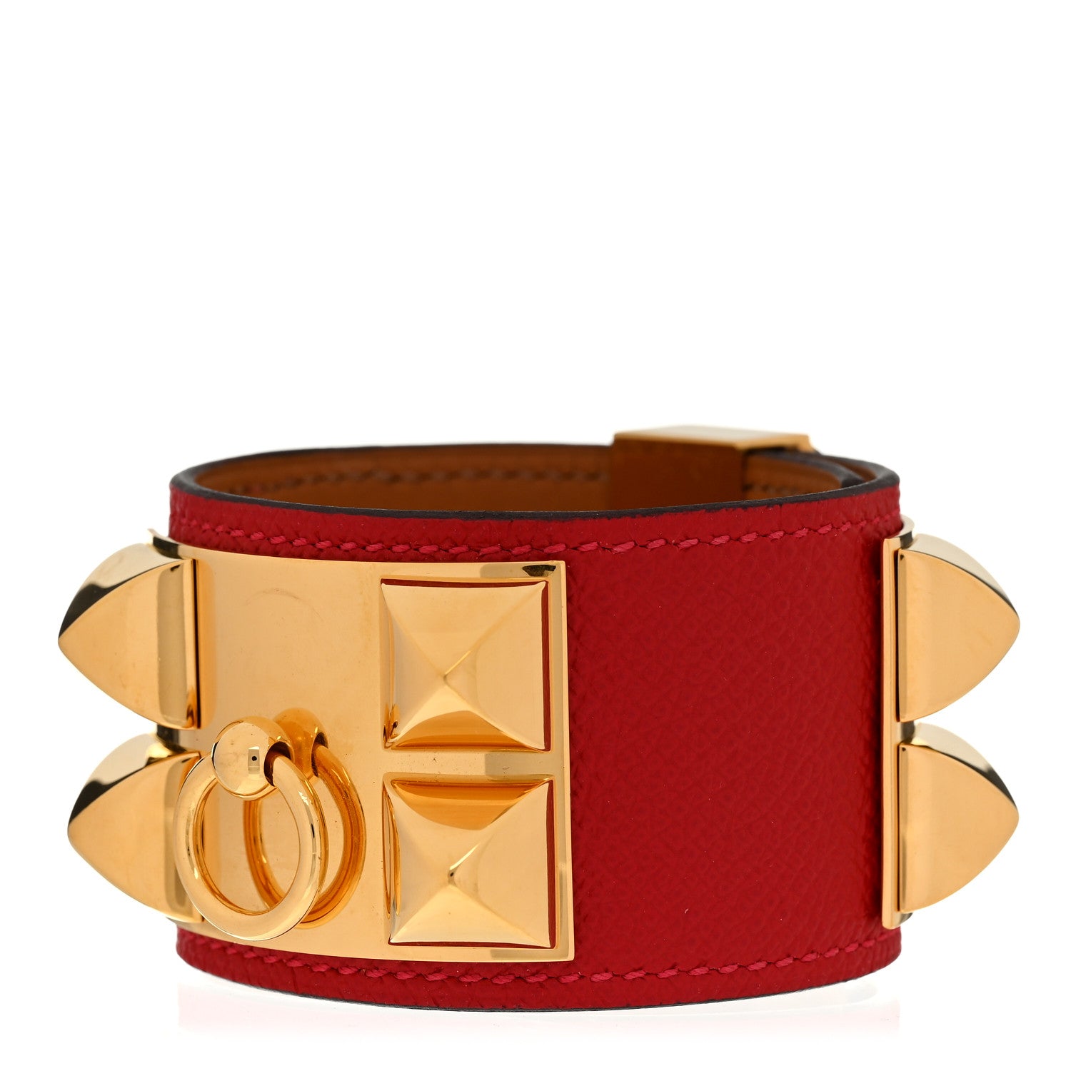 Hermes Epsom Collier de Chien CDC Bracelet S Rouge Casaque 1 of 6