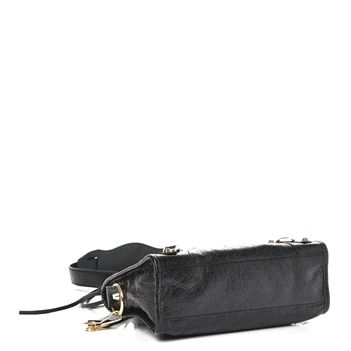 Agneau Classic Gold Hardware Mini City Black