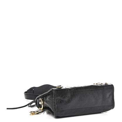 Balenciaga Agneau Classic Gold Hardware Mini City Black 5 of 8