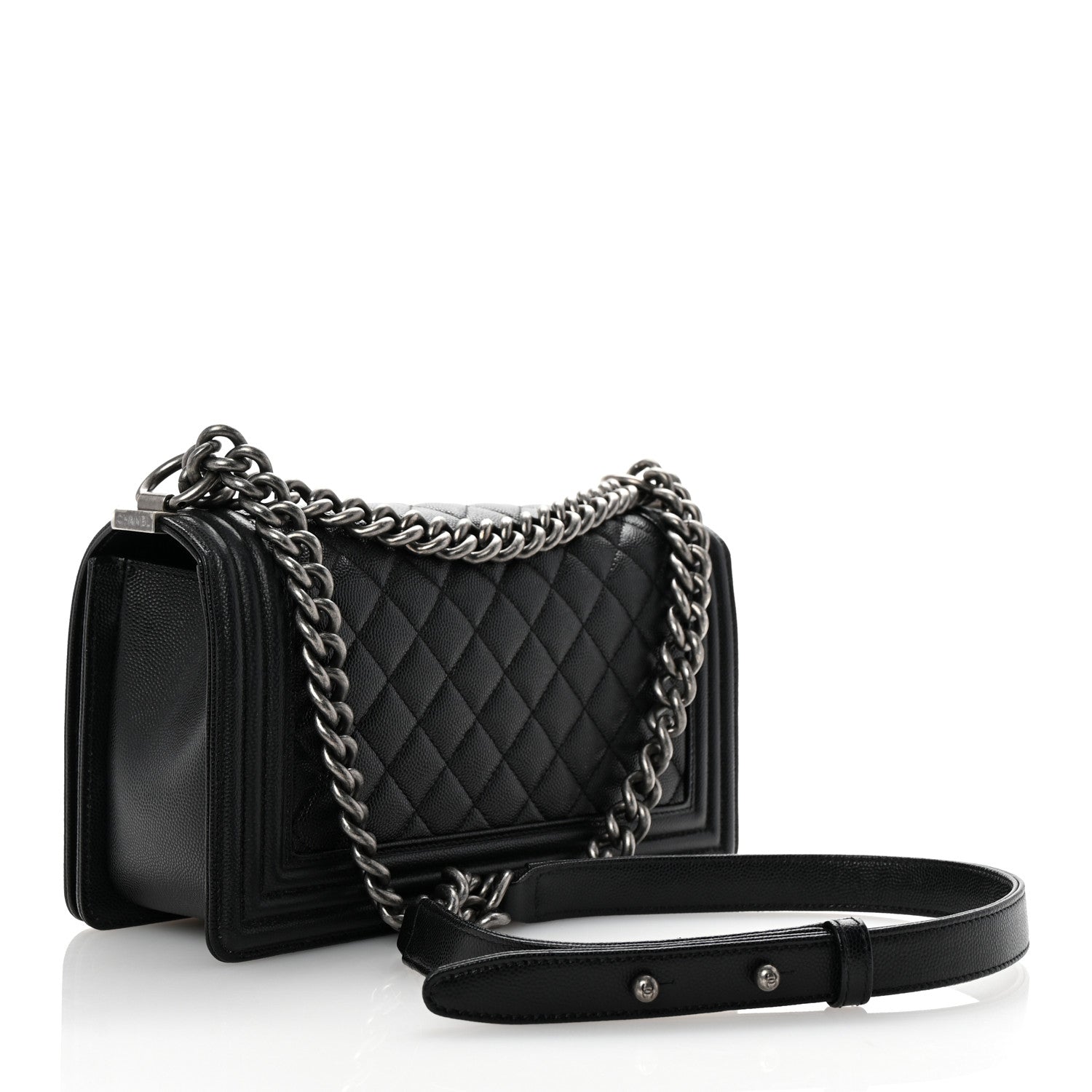Chanel Caviar Quilted Medium Boy Flap Black 3 of 10