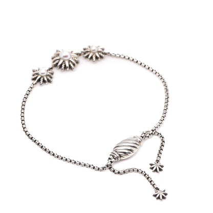 David Yurman Sterling Silver Pearl Starburst Bracelet 3 of 4