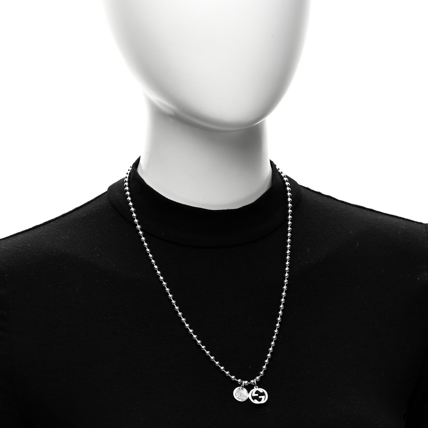 Gucci Sterling Silver Interlocking G Pendant Necklace 2 of 6