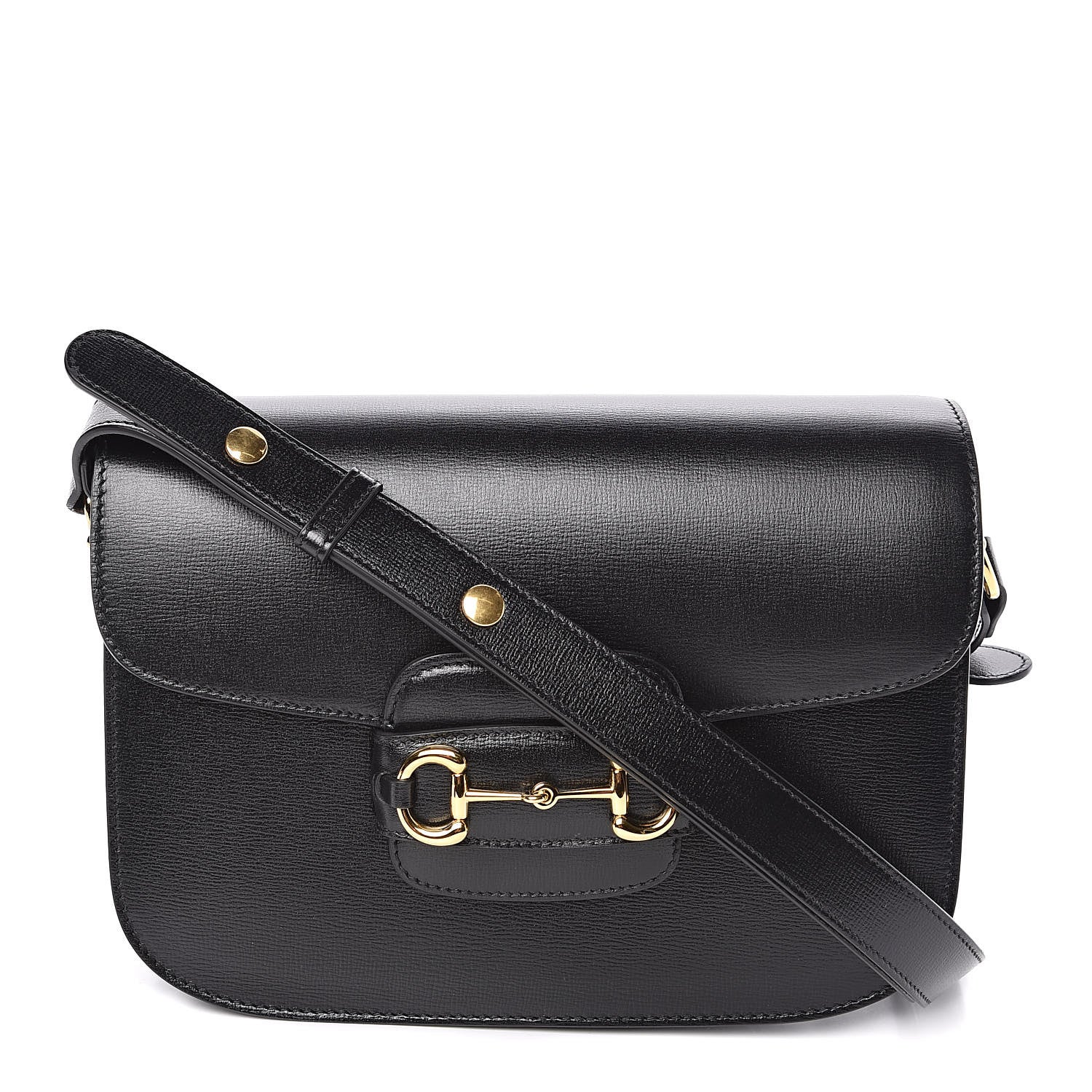 Gucci Azalea Calfskin Horsebit 1955 Shoulder Bag Black 1 of 10