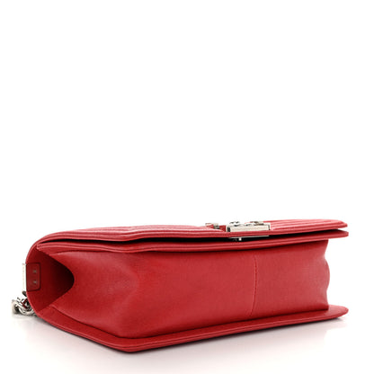 Chanel Caviar Quilted Medium Boy Flap Red 4 of 11