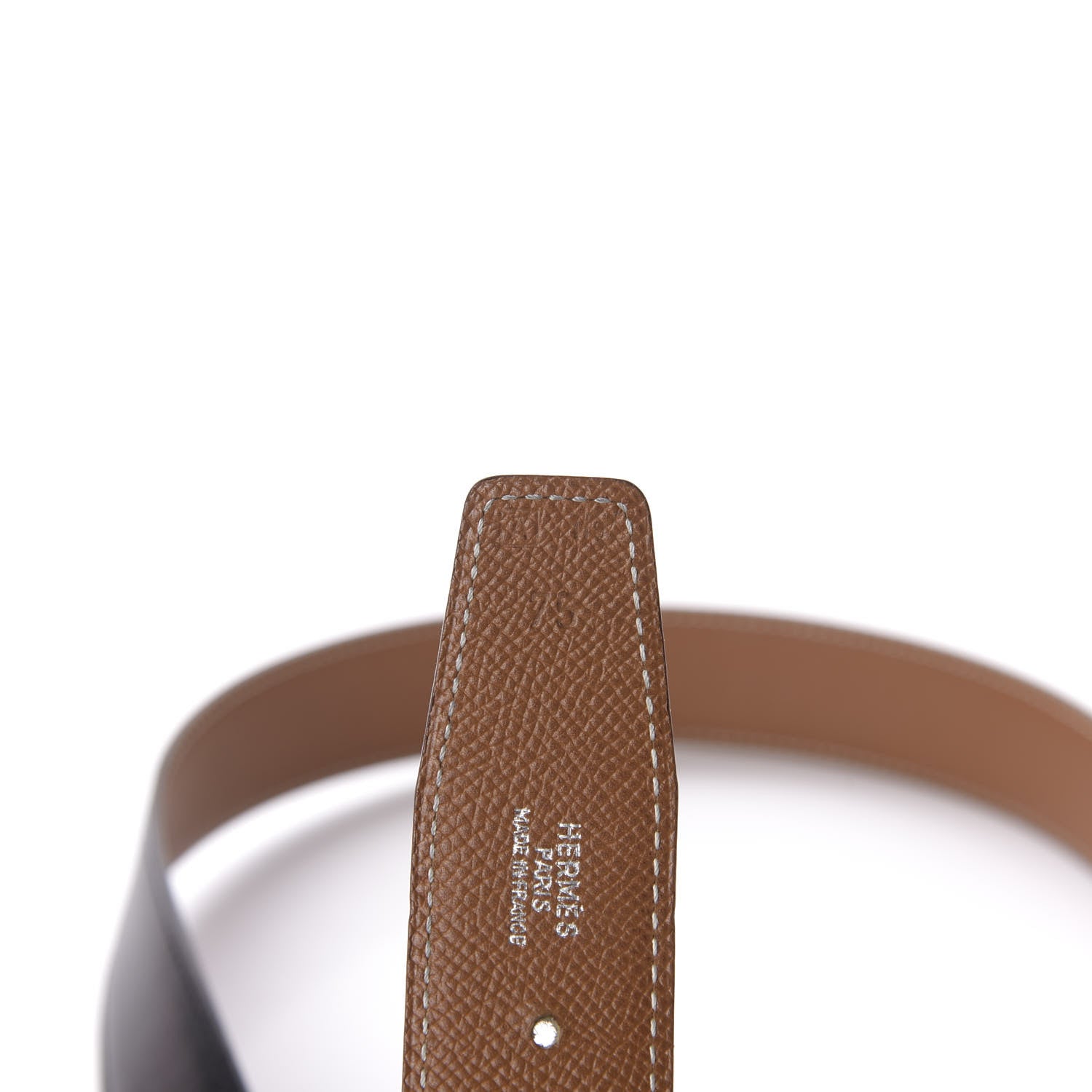 Hermes Box Courchevel 32mm H Belt 75 Black Gold 6 of 8