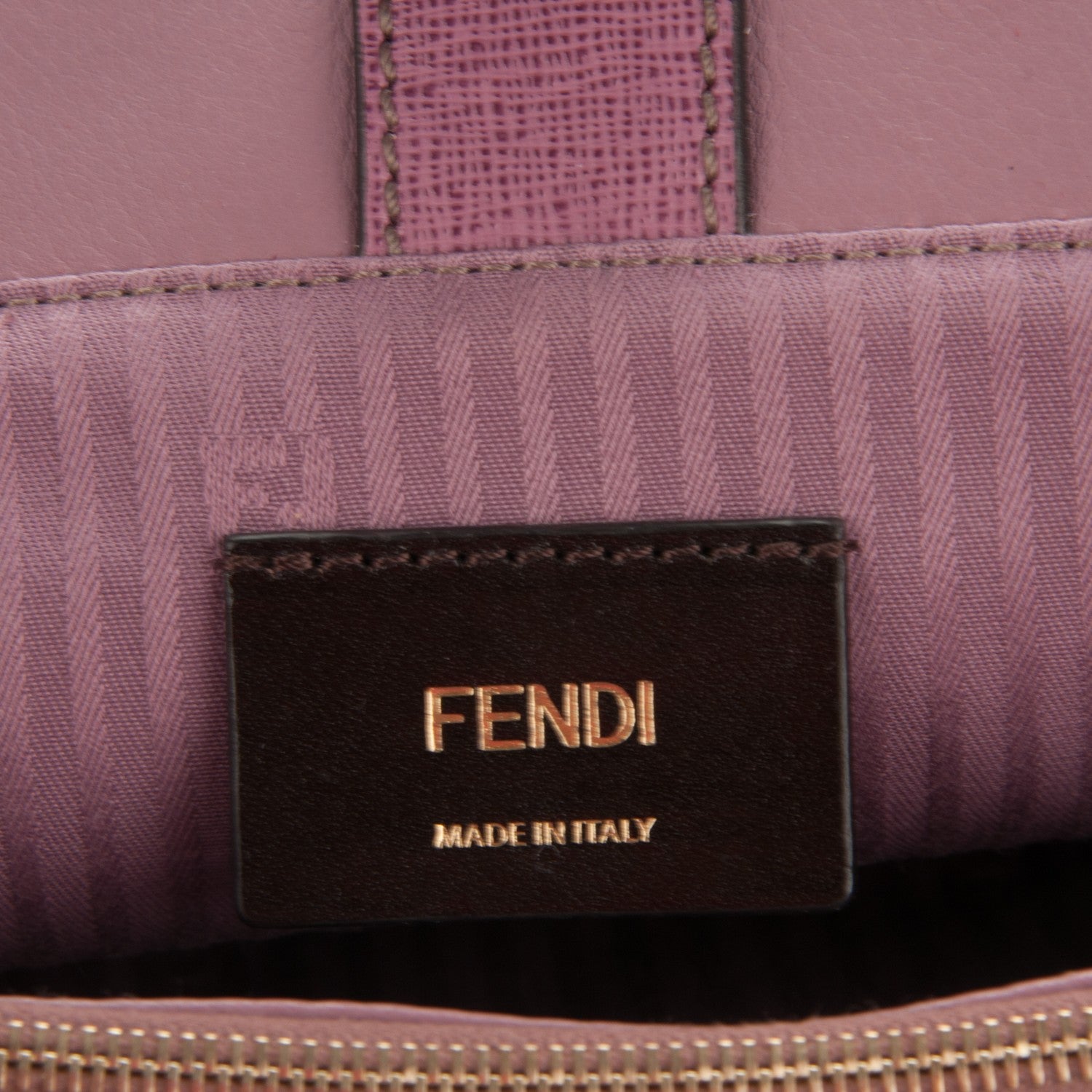 Fendi Vitello Elite Flamingo Petite 2Jours Tote Lilla Glicine 6 of 7