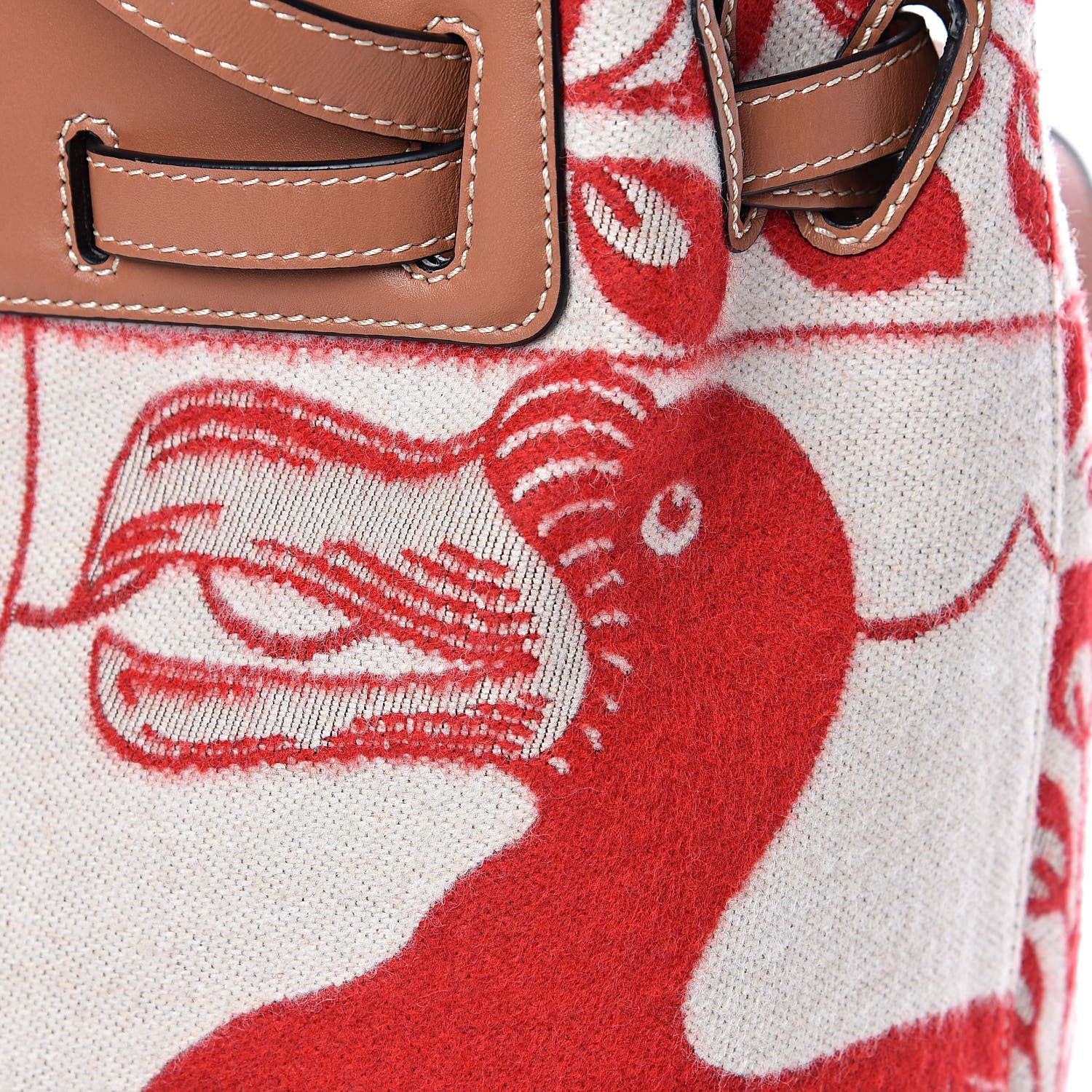 Loewe Canvas Calfskin Lazo Tiles Bucket Bag Multicolor 10 of 11