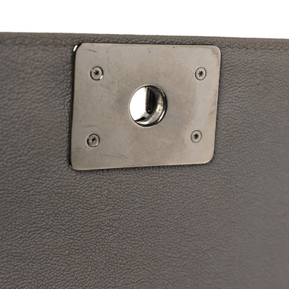 Chanel Caviar Quilted Medium Boy Flap Light Grey 13 of 15