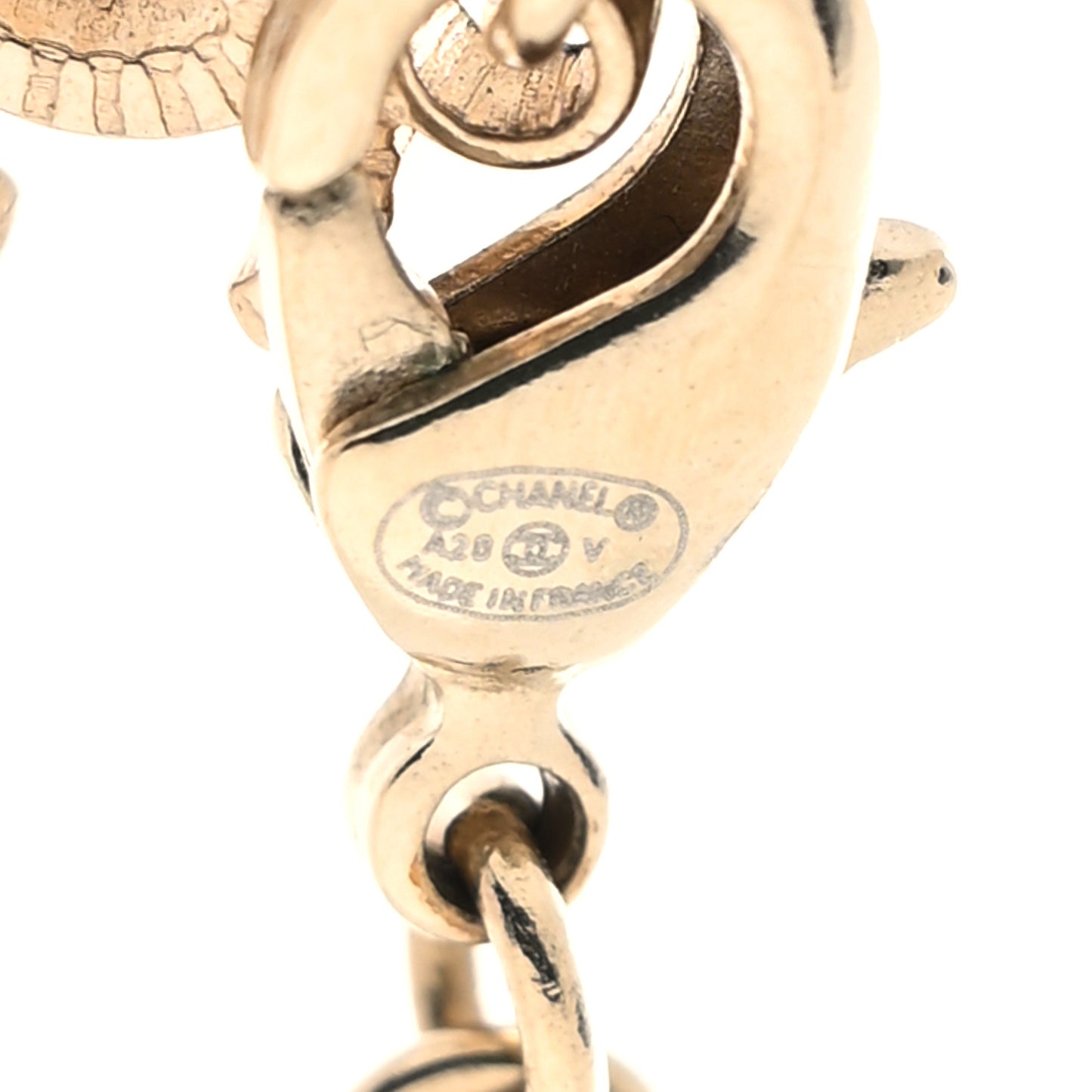 Crystal CC Pendant Necklace Gold