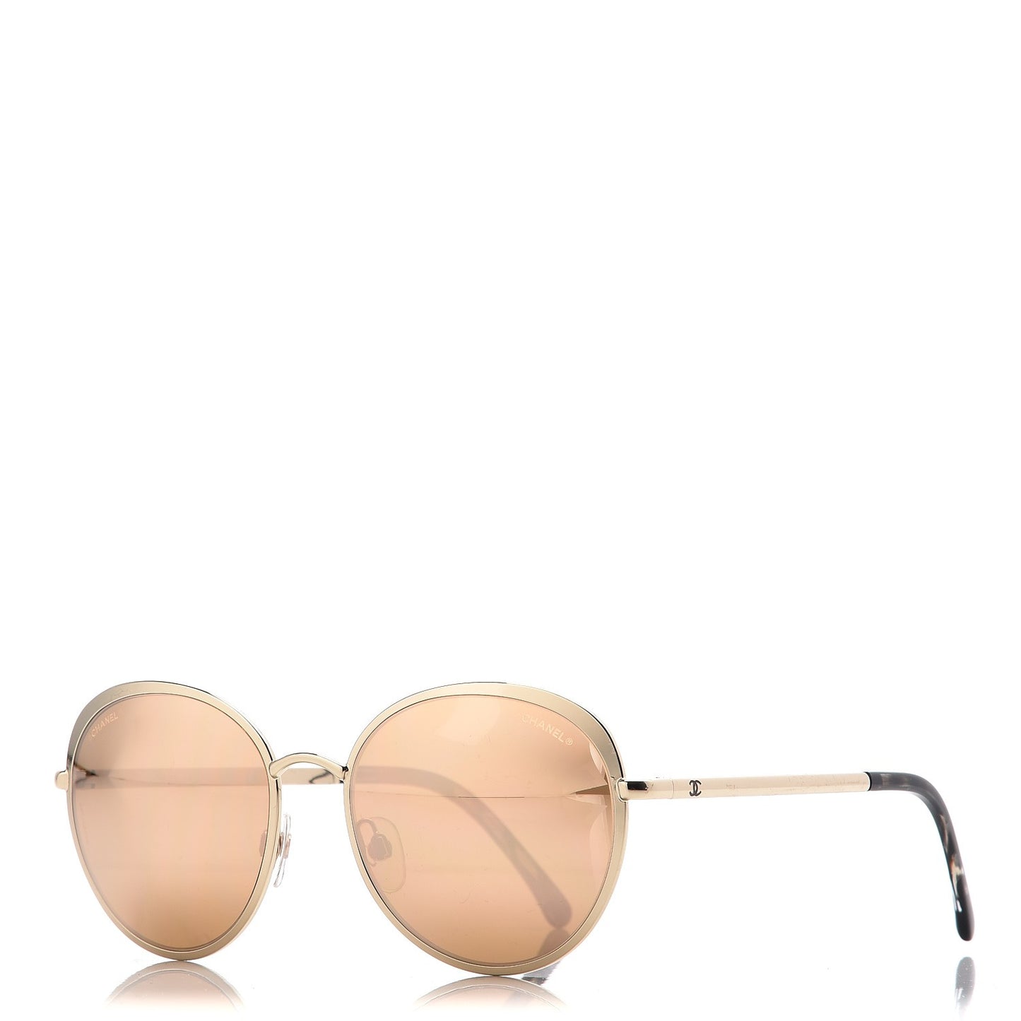 Round Spring Sunglasses 4206 Gold