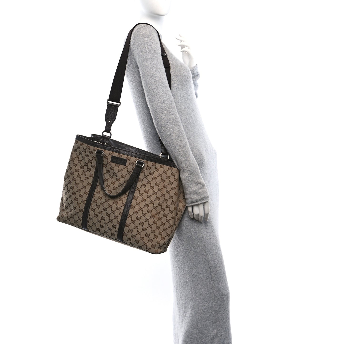 GG Monogram Large Joy Tote Bag Dark Brown