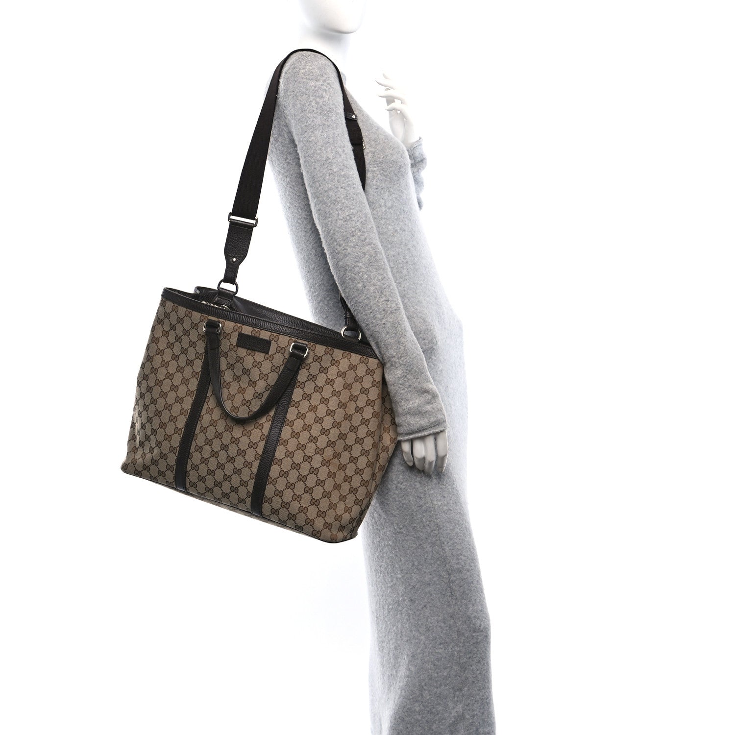 Gucci GG Monogram Large Joy Tote Bag Dark Brown 3 of 18