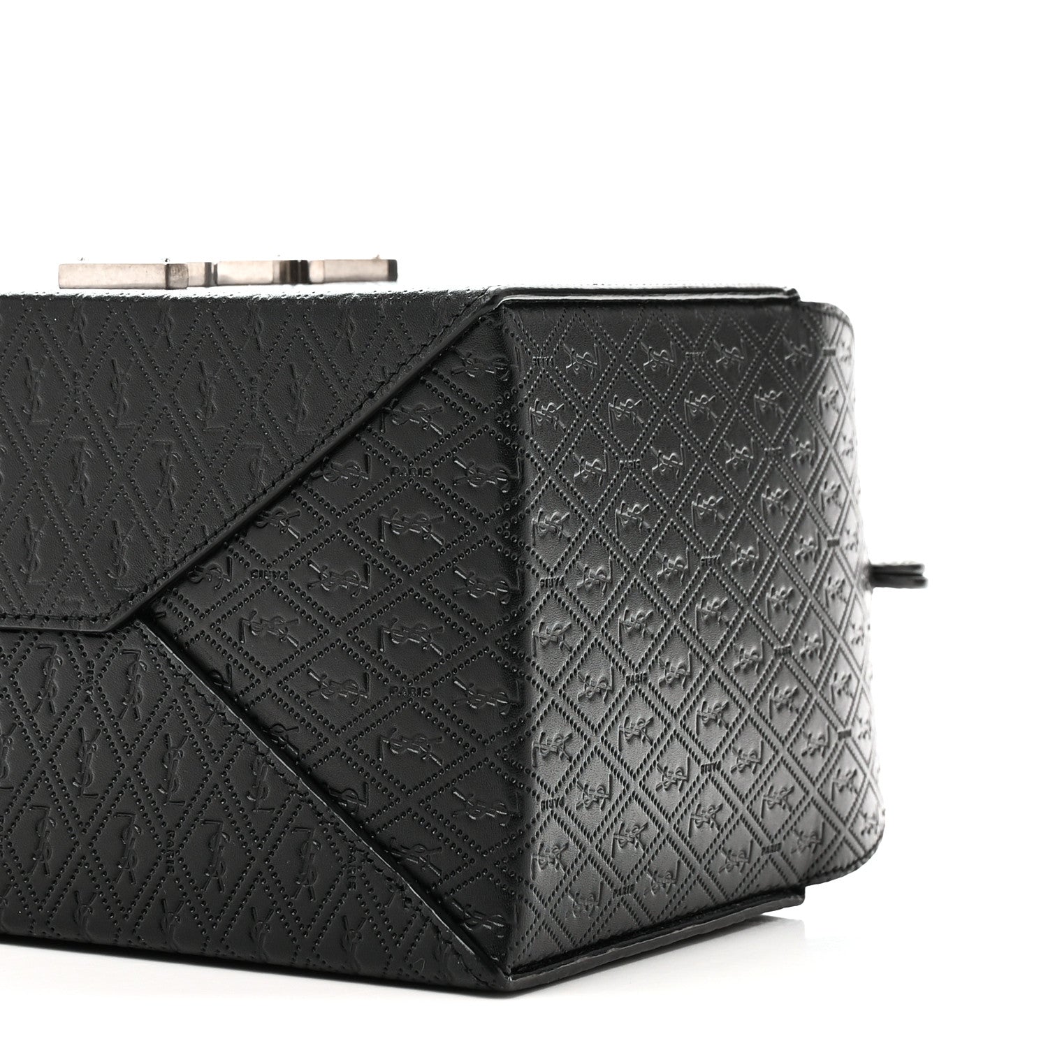 Saint Laurent Calfskin Monogram Take Away Box Black 9 of 9