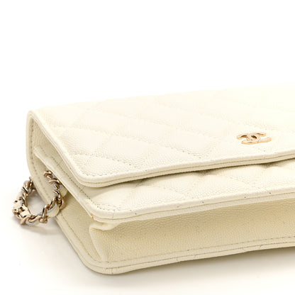 Chanel Caviar Quilted Wallet On Chain WOC White 9 of 11