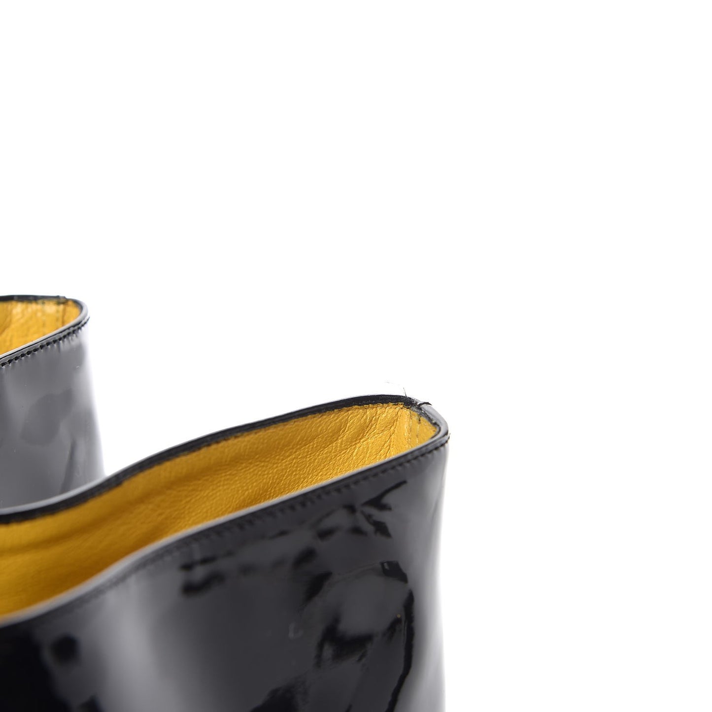 Patent Paris Tribute 105 Platform Boots 38.5 Black Yellow