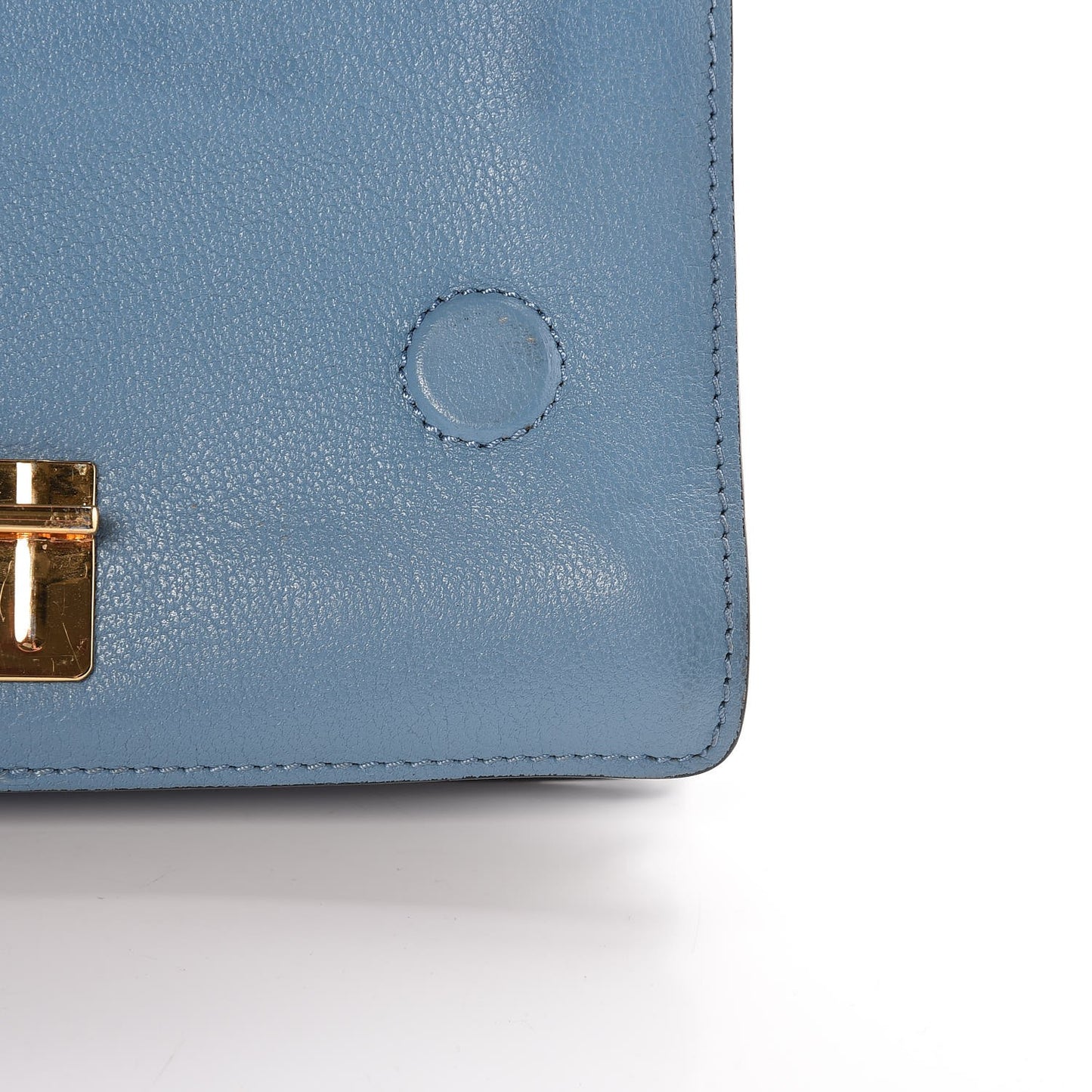 Goatskin Bandoliera Madras Bi-Color Shoulder Bag Cobalto Astrale