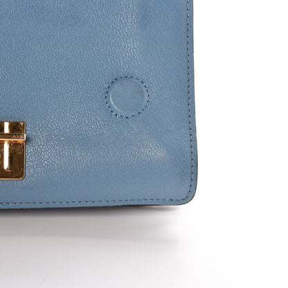 Miu Miu Goatskin Bandoliera Madras Bi-Color Shoulder Bag Cobalto Astrale 11 of 17