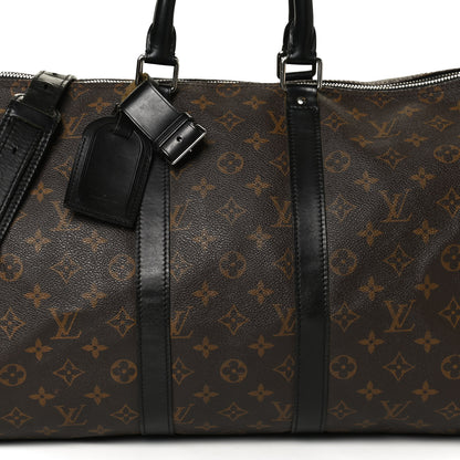 Louis Vuitton Monogram Macassar Keepall Bandouliere 45 8 of 17