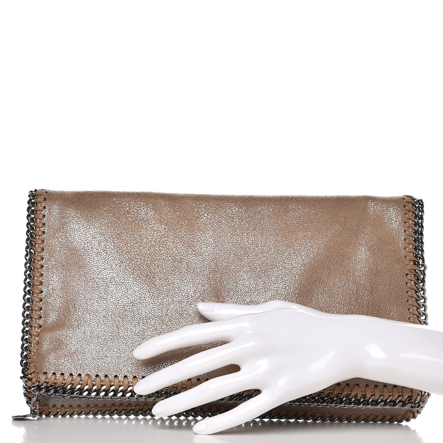 Shaggy Deer Falabella Clutch Taupe
