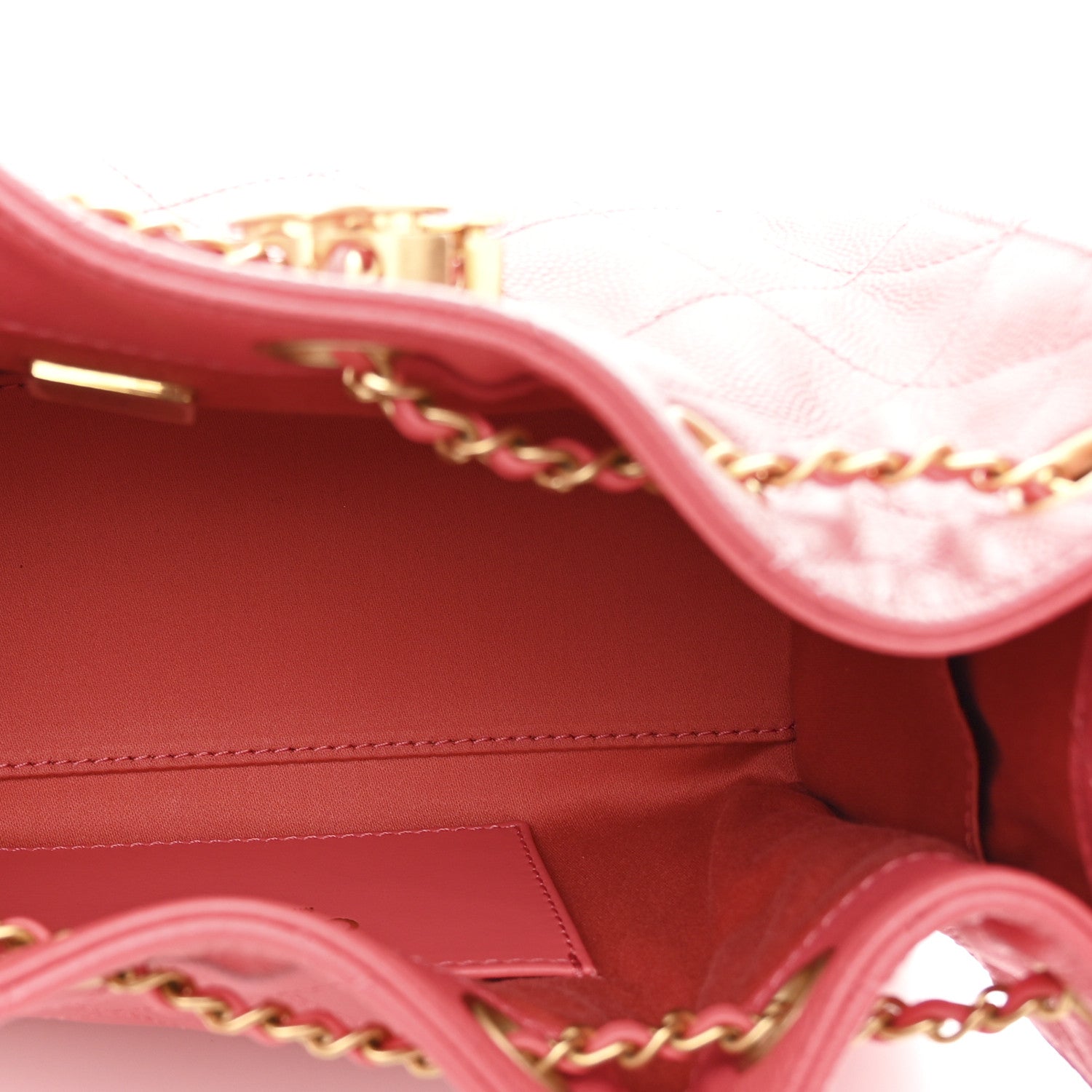 Chanel Caviar Quilted Mini Chanel 25 Handbag Coral 5 of 10
