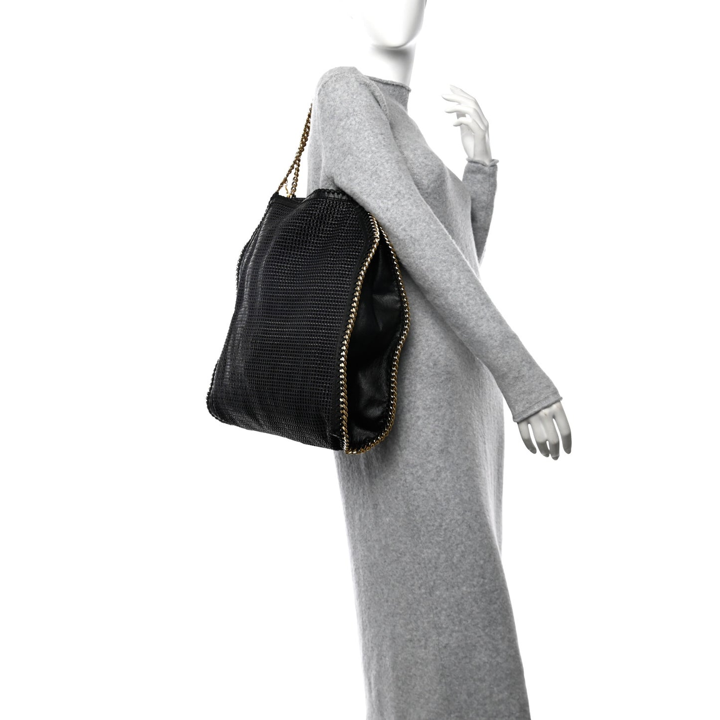 Eco Alter Nappa Woven Big Falabella Tote Black