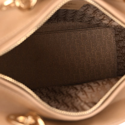 Christian Dior Lambskin Cannage Medium Lady Dior Beige 4 of 9