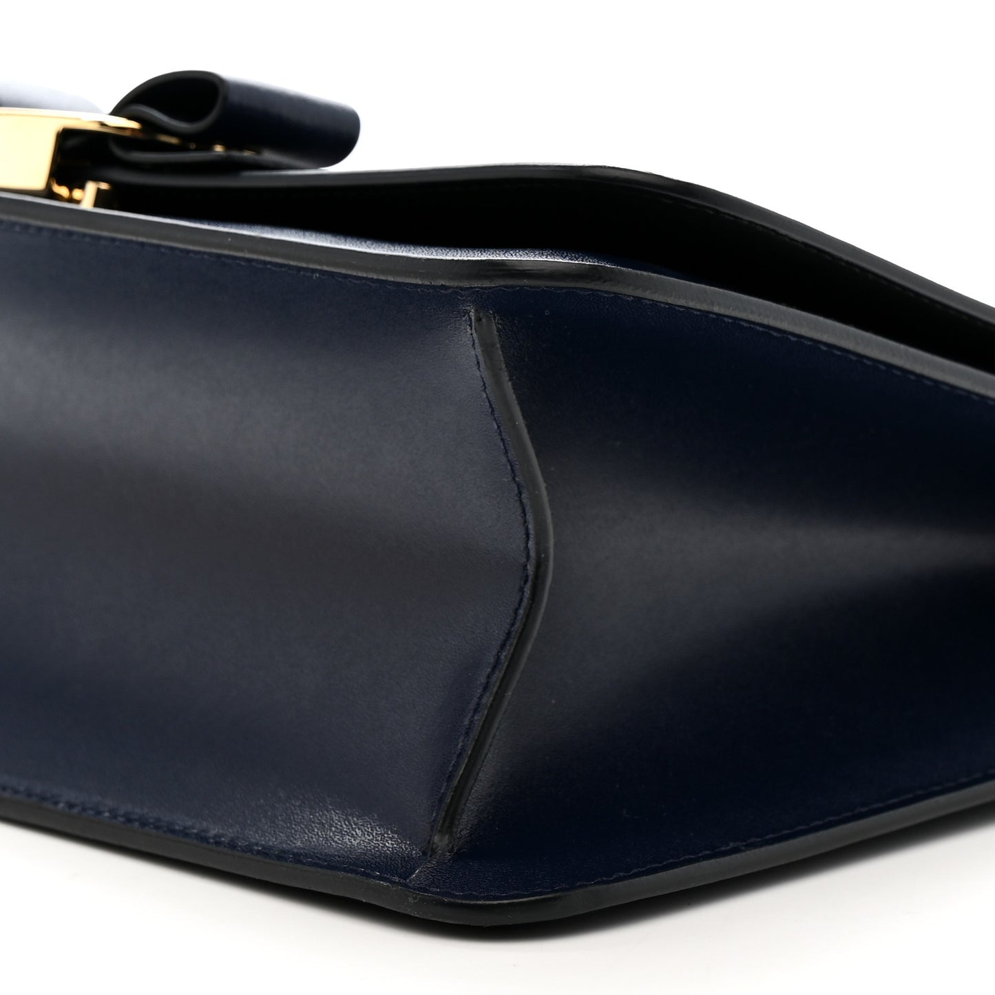 Smooth Calfskin Vara Bow Chain Flap Crossbody Navy