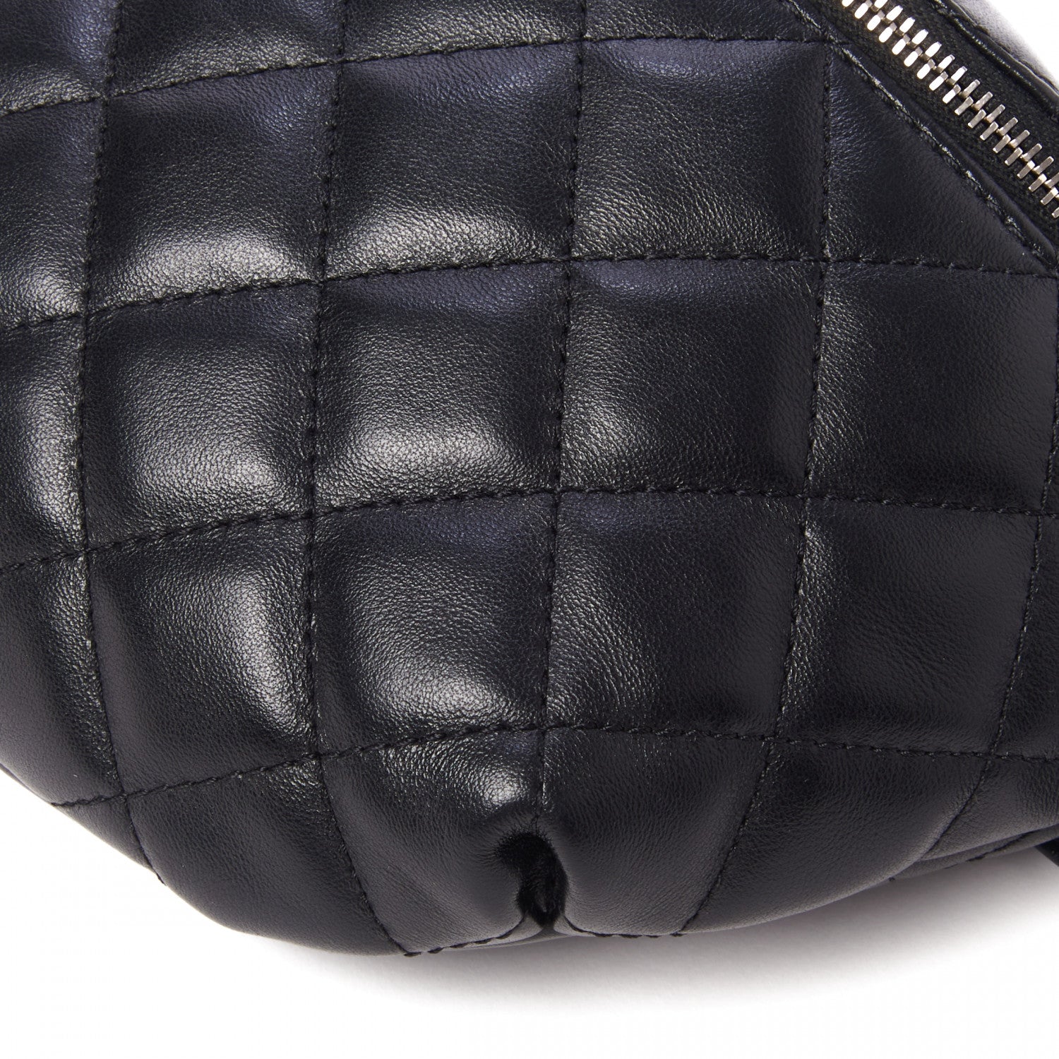 Chanel Calfskin Quilted Waist Belt Bag Black 6 of 10