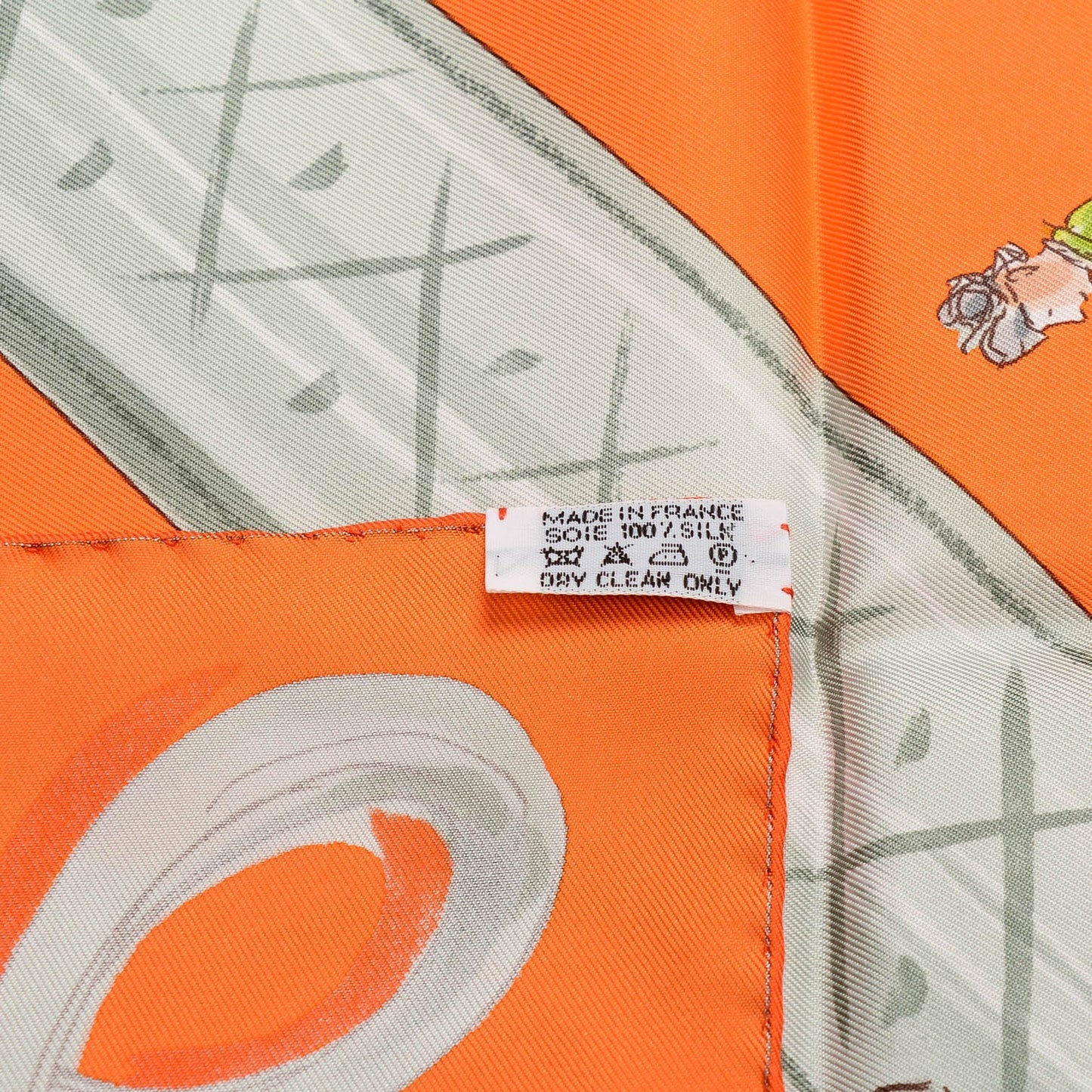 Silk Ecole Portugaise D'Art Equestre Scarf 90 Orange
