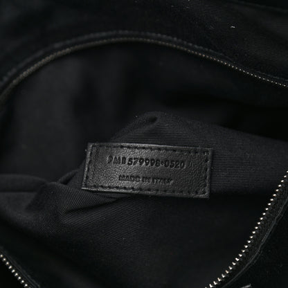 Saint Laurent Crinkled Calfskin Matelasse Monogram Medium Niki Shopper Tote Black 7 of 11
