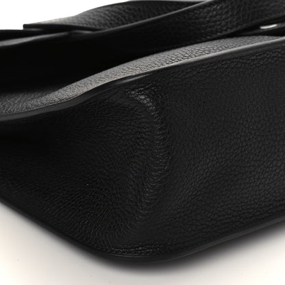 Hermes Taurillon Clemence Halzan 31 GM Black 8 of 9