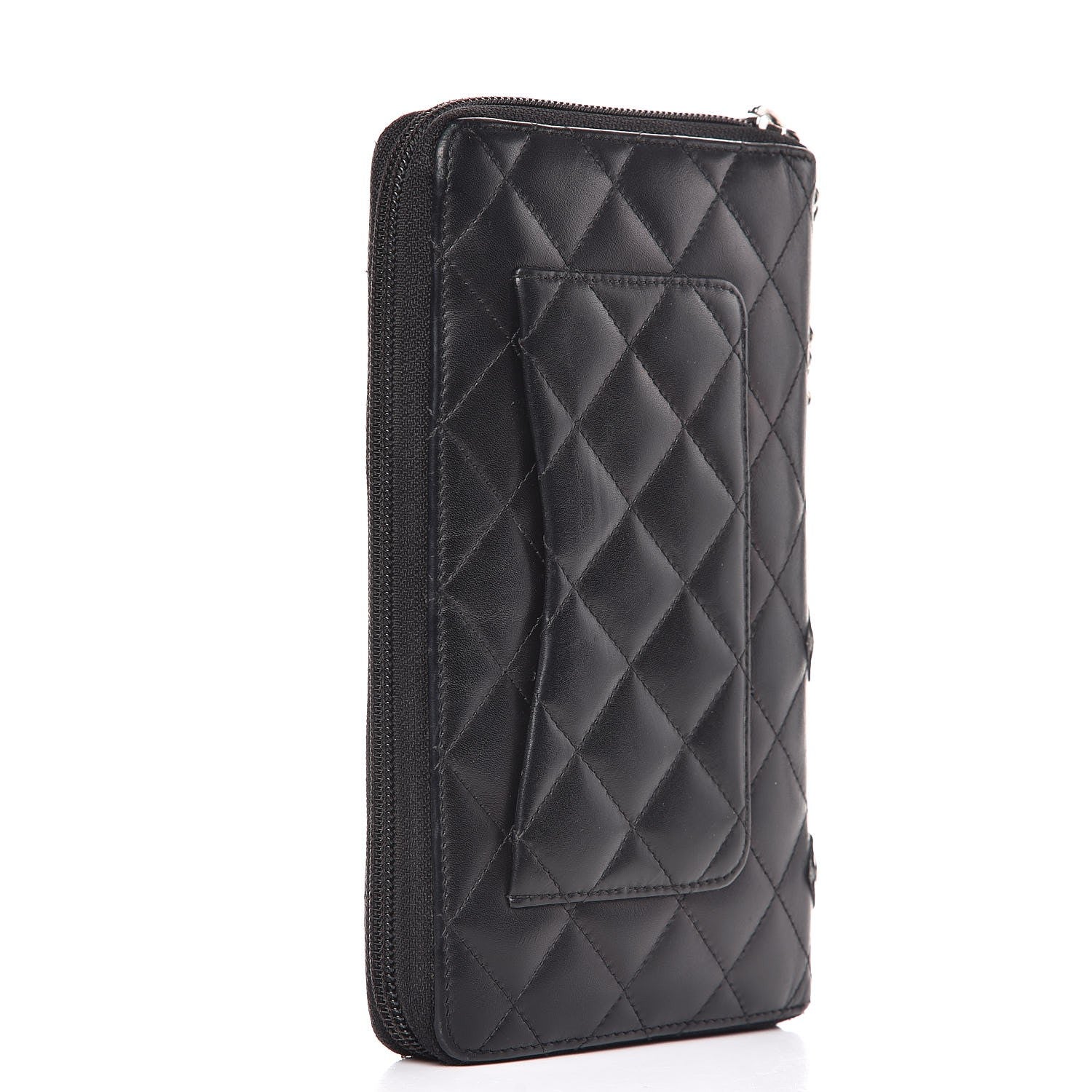 Chanel Calfskin Cambon Zip Around Organizer Wallet Black 3 of 16